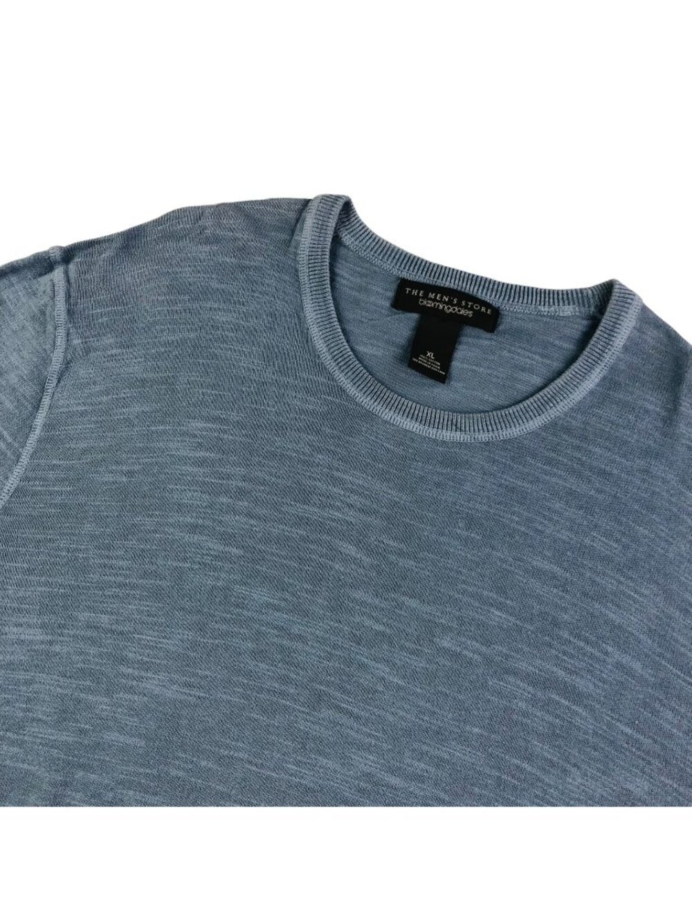 Bloomingdale's Men's 100% Cotton Knit Crewneck Sweater Blue Gray • XL
